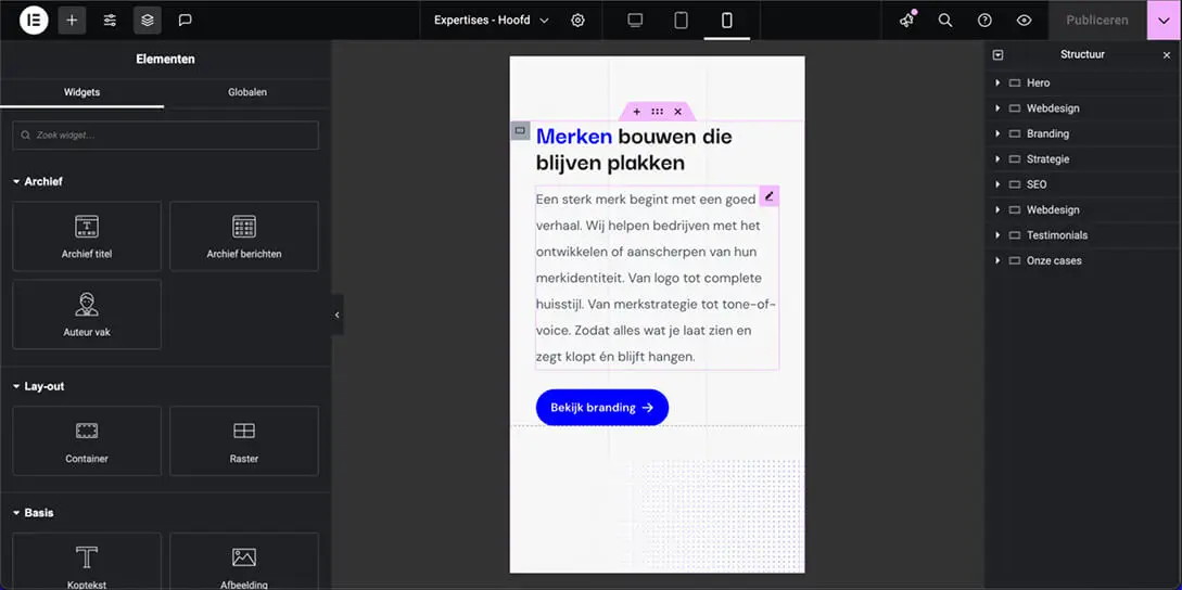 Bewerk je WordPress website eenvoudig met de Elementor Pro page builder plugin.