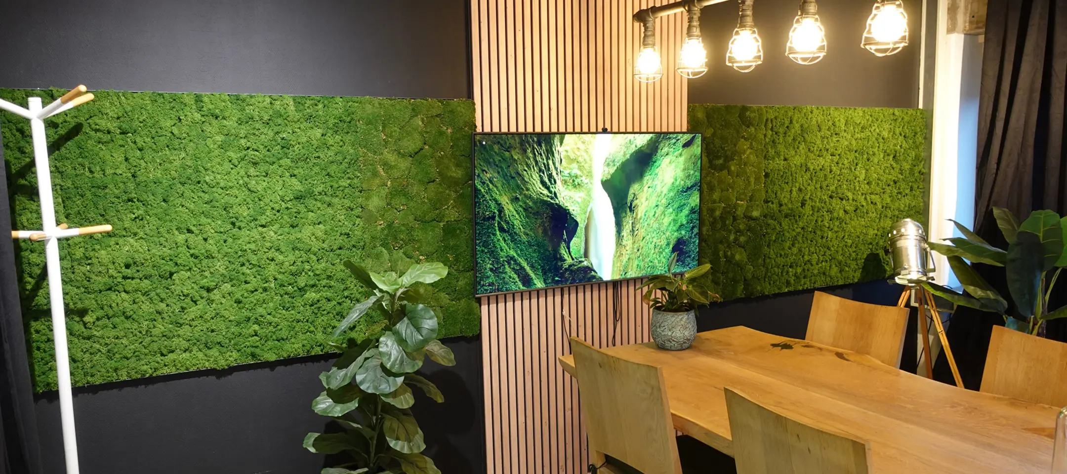 Moswand realisatie in het kantoor van Alkmaarsch