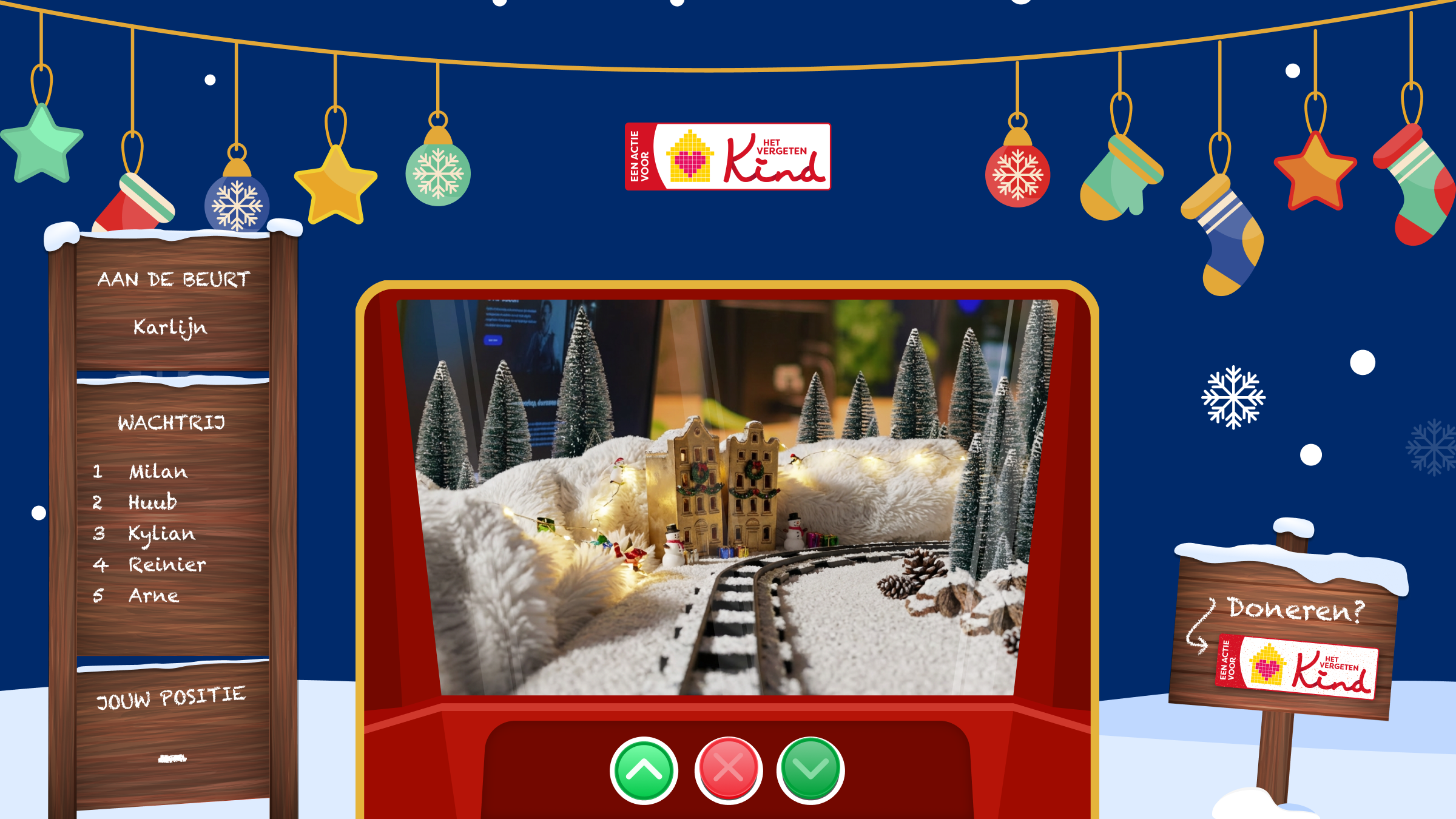 Een voorbeeld van de interface van de eindejaarsactie 2025